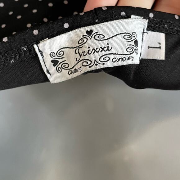 Y2k Black and White Polka Dot Halter Dress - Picture 6 of 7